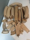 80pc Vtg Wooden Train Track Set Bridge Engine Cars Thomas  Looney Tunes Brio Set
