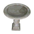 Elegant Concrete Birdbath For Outdoor Gardens And Patios  Multiple Designs