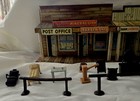 Vintage 1950s Marx Toys Tin Litho Roy Rogers Mineral City Play Set W  Extras 