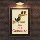 Guinness    aim For A Guinness    Toucan Poster     Vintage 1950s Ad Reproduction