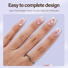  Xbasictips Deep French Gel Nail Tips  150pcs Soft Gel French Tip Press On 