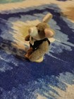 1995 Fluffy Bunny Little Gem Teddy Bear Co Dressed 3  Miniature Plush Rabbit  T