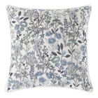 Embroidered Floral Throw Pillow 18x18 Velvet Indoor Cushion Home Decor New