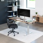 Vivo Electric 60    X 24    Stand Up Desk   Reclaimed Wood Table Top  Gray Frame