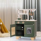 Brand New Robud Vintage Wooden Play Kitchen Green Toddler Toy Playset