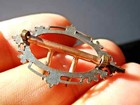 19th Century Antique Rare Victorian Rose Gold Fancy Engraved Sash Pin buckle
