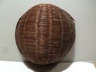 Antique  Vintage Wicker Woven Basket Round Bottom Very Fine Weave 8-1 2  X 4   