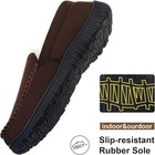 Mens Moccasin Slippers Indoor Outdoor House Slippers Warm Plush Fuzzy Memory    