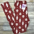Red Christmas Ornaments Holiday Print Leggings Buttery Soft One Size Os