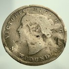 1881 Canada Newfoundland 5 Cents Circulated Coin Damaged Jj501