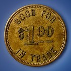 Vintage Gamble s Fairfax Oklahoma - Good For  1 In Trade Token Brass Round