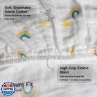 Salt Earth 100  Organic Cotton Muslin Standard Fitted Crib Sheet  52 x28   2 