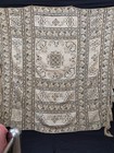 Antique Linen Lace Tablecloth Embroidered Bedspread Needlework Embroidery Woven