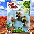 Fairy Garden Miniatures Hawaiian Gnomes   Flamingo   Turtle   Beehive New 3 Pkg