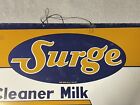 Vintage Surge Milk Sign Cleaner Milk Faster Milking Farm Cow Dairy Wall Decor