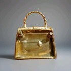 Vintage Mcm 1950s Gold Handbag Brooch Pin