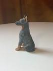 Vintage 1980s Stone Critters Sitting Doberman Dog Figurine