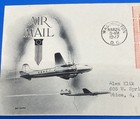 1947 5c Air Mail Fdc Scott C33 Plate Block  23581 Artcraft Cachet Washington Dc