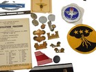 Wwi Wwii Vietnam Lot Us Military Patches Pins Badges Books Insignia Dr15