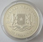 Somalia 100 Shillings 2007 Elephant 1 Oz Silver