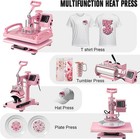 5 In 1 Heat Press Machine 12x15 Inch Transfer Sublimation T-shirt  mug plate Hat
