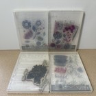 Stampin Up Rubber Stamps Lot Of 4 Flowers Bloom Abstract Impressions Love