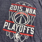 Adidas 2015 Nba Playoffs T Shirt Mens Large Blue Knit Short Sleeve Poly Blend