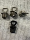 Lot Of 3 Vintage Metal Canteen   Flask Stoppers A  Shrader s Son Inc 