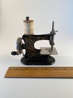 Antique Casige Toy Sewing Machine Gold Green Floral Design