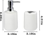 Bathroom Accessories Set  Bathroom Soap Dispenser   Toothbrush Holder Set  2pcs