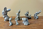 Vintage Pewter Rabbits   Bunnies - Large Lot