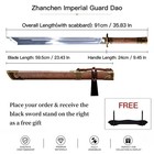 Chinese Zhan Chen Jin Yi Wei Dao Manganese Steel Blade Aluminum Alloy Fittings