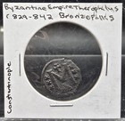 Byzantine Empire Thephilus 829-842 Ancient Bronze Follis Coin Constantinople