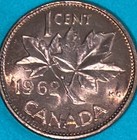  1962 Canadian 1 Cent 1  au    free Shipping  