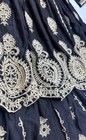 Pakistani Black Cotton Blend Salwar Kameez Set With Gold Embroidery   Dupatta