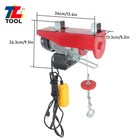 Mini Electric Hoist 440lbs 200kg Crane Winch With Wired Remote Control 510w 110v