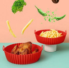 1pc Reusable Silicone Air Fryer Liner Non-stick Basket Insert With Handles - New