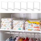 Yieach 6 Pack Clear Acrylic Shelf Divider For Closet Organization - Pack Of 6