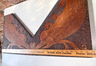 Antique Asian  Ornate Carved Wooden Panel Dragon Carp Sea Creature Salvaged
