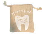 Tooth Fairy Bag And Glass Bottle Set Burlap Drawstring Pouch Tooth Keepsake Jar