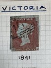 Great Britain Victoria   Edward Vii Stamps On Album Page  1841-1910  Penny Black