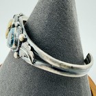 Navajo Sterling Silver Blue Gem Turquoise Bracelet Native American Jewelry