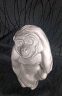 Bellini Italy Pottery Majolica  9  White Monkey Figurine Statue