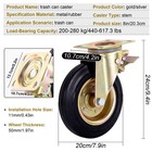 Caster Wheels Swivel Plate Casters 4 Pack 8  Heavy Duty With Locking Brake