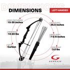 Genesis Original Archery Compound Bow W  Adjustable Sizing  Left Handed  Carbon