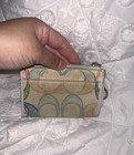 Coach Mini Coin   Card Holder Purse   Logo All Over Print  coach