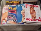 Huge Box Mixed Lot Damaged Playboy Mens Magazines Etc 70s-2000s