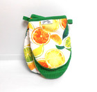 Fiesta Mini Oven Mitts 2 Pack 5 5  X 8  Citrus Fruit Pattern