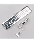 Billet Spec Rearview Mirror Rectangle Ball-milled Bowtie Emblem Billet Univ