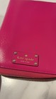 Kate Spade Hot Pink Leather Personal Size Zip Planner Organizer 6-ring Binder 